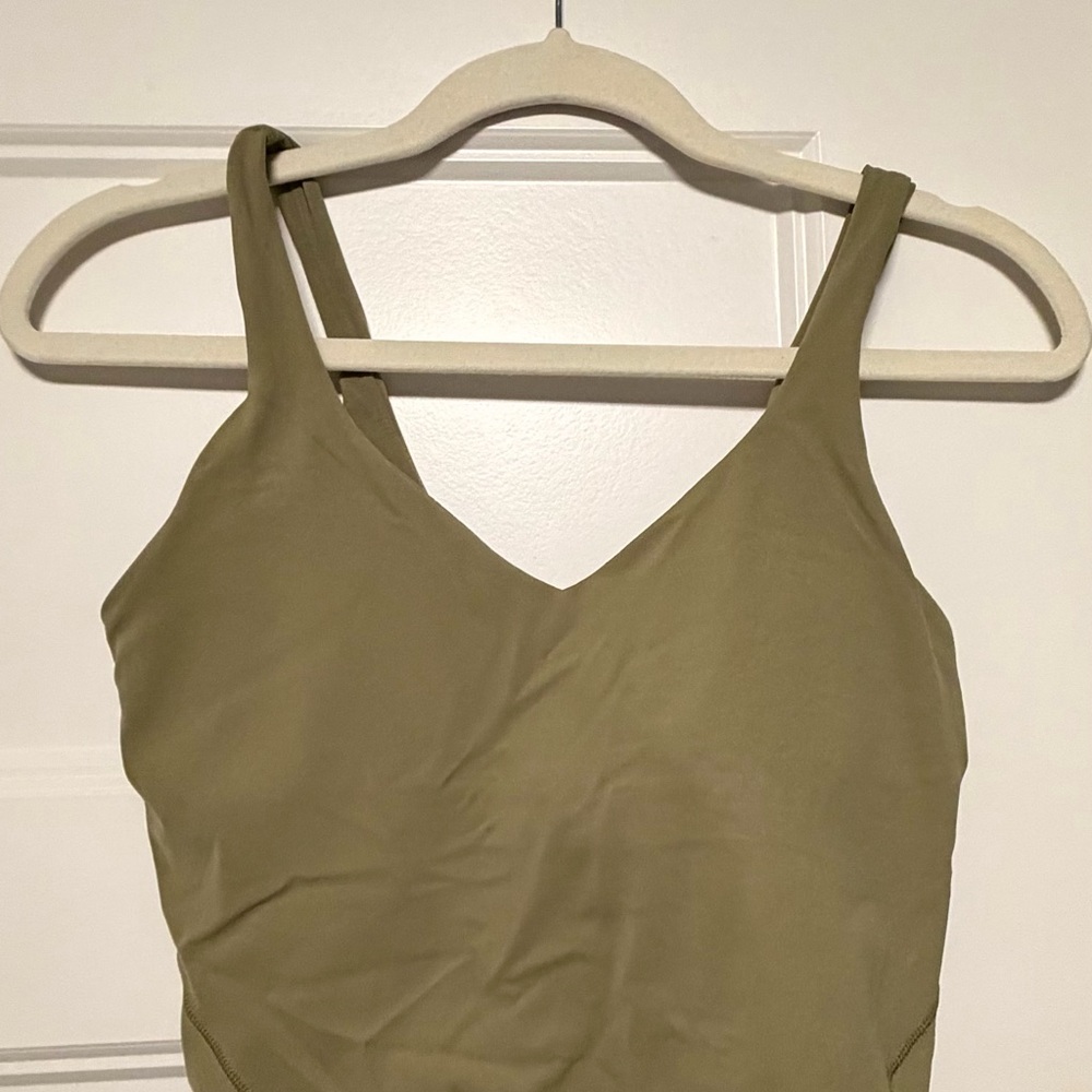 LULULEMON Olive Green V-Neck Align Tank